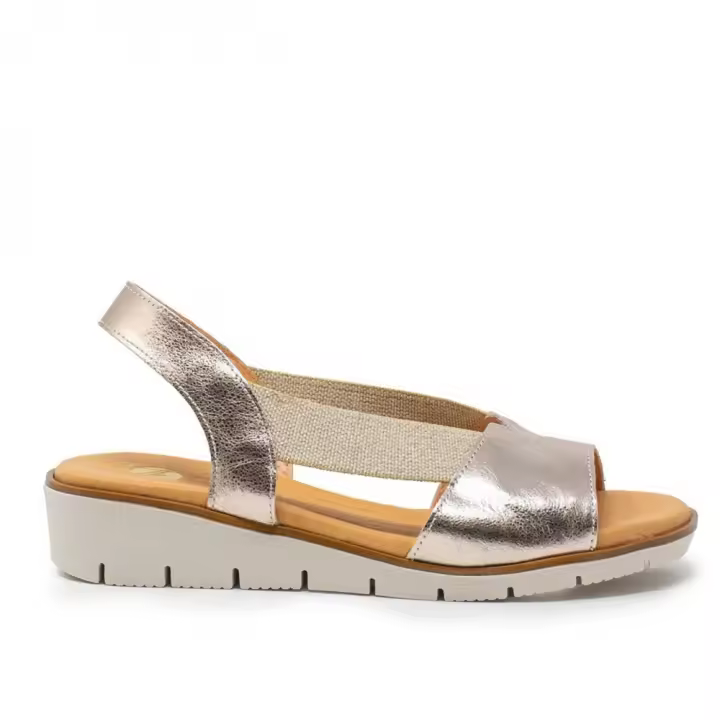 TINA KIZ 2290 Sandalias planas de Mujer 31448 24V SANDALIA ELASTICOS LATERALES PLATINO - 1