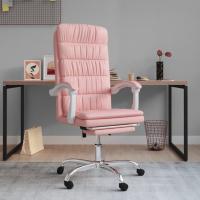 vidaXL Silla de oficina reclinable cuero sintético en color Rosa/Negro | cómodas modernas ergonómicas para comedor cocina salón hogar - details 0
