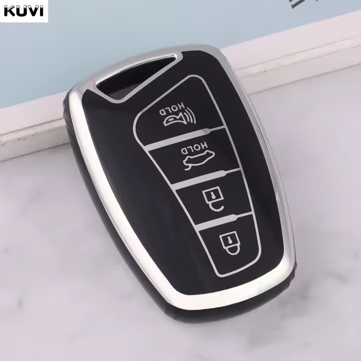 Carcasa De Llave De Coche TPU Con 4 Botones Para Hyundai Santa Fe Sport Ix45 Equus Centennial Genesis G80 Grandeur Azera - 1