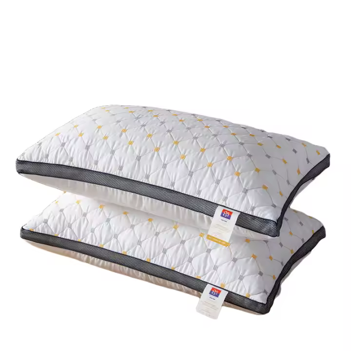 Almohada De Fibra De Poliéster 100% Con Bordado De Estrellas Para Protección Del Cuello Rebound Rápido No Se Deforma Collapsa - 1