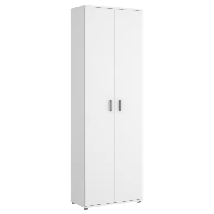 Armario Multiuso 2 Puertas + 3 Estantes Fit Blanco - Almacenaje Versátil 190x61x35 cm Armario para dormitorio - Fabricado en España - Melamina Alta calidad - Somnia Descanso - 1