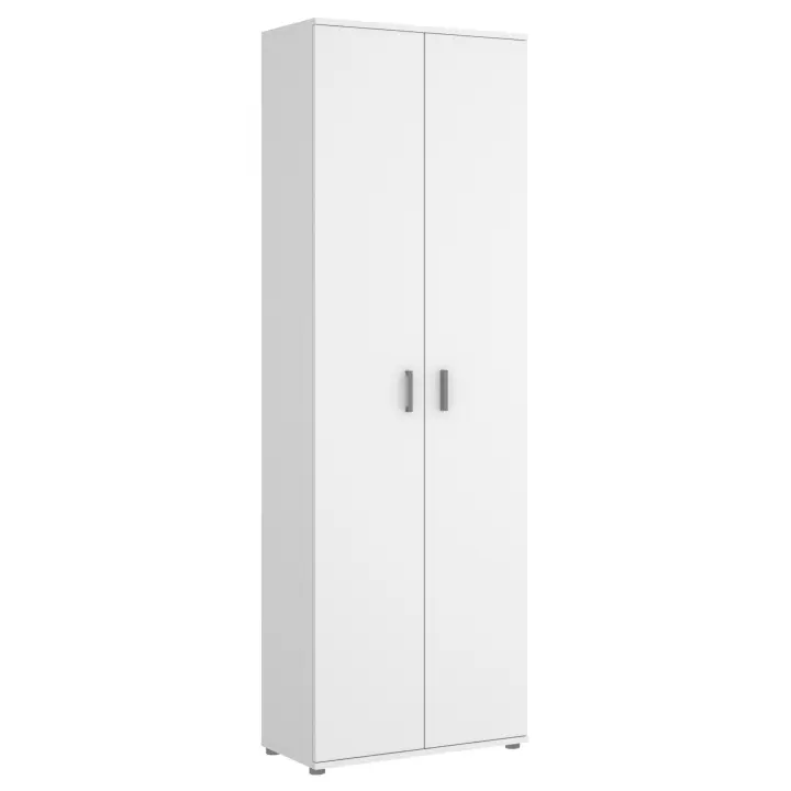 Armario Multiuso 2 Puertas + 3 Estantes Fit Blanco - Almacenaje Versátil 190x61x35 cm Armario para dormitorio - Fabricado en España - Melamina Alta calidad - Somnia Descanso - 1