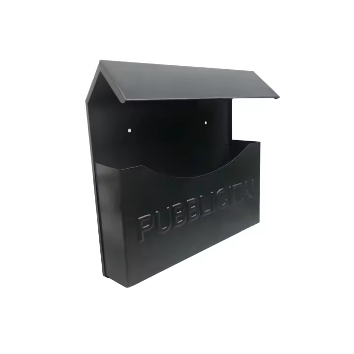 Mediawave Store Caja de publicidad modelo de hierro gris Art.711 en hierro con pensionista 32x13x32 cm - 1