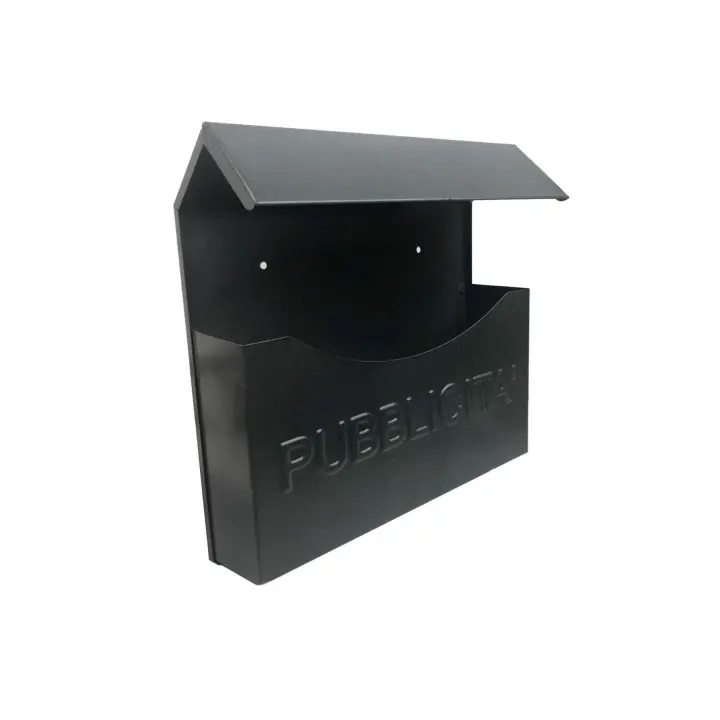 Mediawave Store Caja de publicidad modelo de hierro gris Art.711 en hierro con pensionista 32x13x32 cm - 1