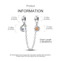 Cadena De Seguridad Platinada De Plata Con Bolas Para Pulsera Original Joyería Hecha a Medida Clip De Estopilla Charm Adecuado Para Joyería - details 2
