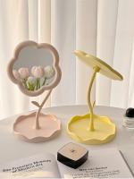 Espejo De Maquillaje Para Mesa Decoración De Hogar Roto Giratorio Desmontable Con Partes De Almacenamiento Espejo De Vestir Para Dormitorio - details 11