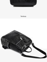 Mochila Vertical de Pu para mujer, bolso cruzado de viaje de gran capacidad, tendencia informal - details 29
