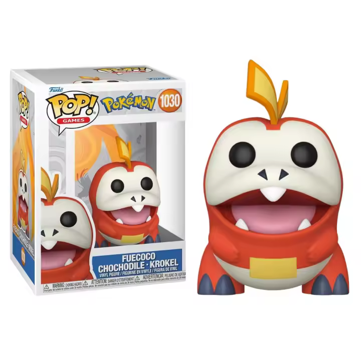 FUNKO POP! POKEMON - FUECOCO (CHOCHODILE KROKEL), 80310, Nº1030, PRODUCTO CON LICENCIA OFICIAL - 1