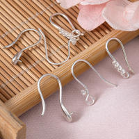 Pareja De Base De Aretes En Plata De Ley S925 Para Creación De Joyería DIY Accesorios De Findings Para Manualidades - details 1