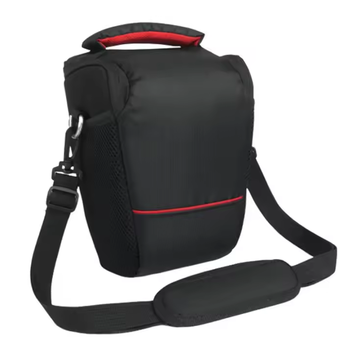 Bolsa Suave Para Cámara DSLR De Nylon Ajustable Para Canon Nikon Sony Impermeable Con Correa De Hombro Y Cierre De Cremallera - 1