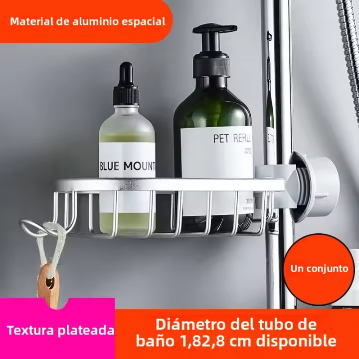 Soporte De Ducha Organizador De Baño Soporte Para Jabón De Ducha Estante De Baño Montado En La Pared Material PET+PE Accesorios De Baño - 1