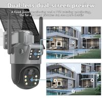 Cámara Solar PTZ 4K de 8MP con doble lente, pantallas duales, seguimiento automático de personas, PIR, seguridad al aire libre, WIFI, CCTV, vigilancia, cámara IP - details 1