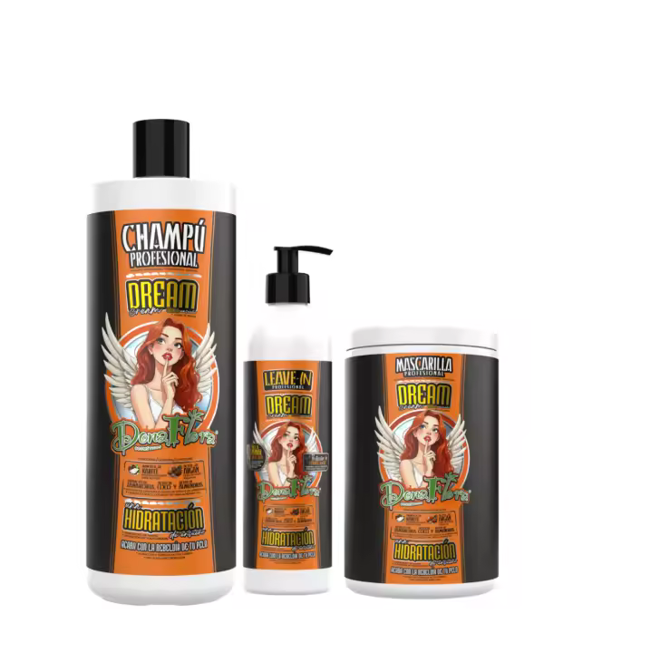 PACK DE DONA FLORA DREAM, CHAMPU 1000ML+MASCARILLA 1000ML + LEAVE-IN 500 ML - 1