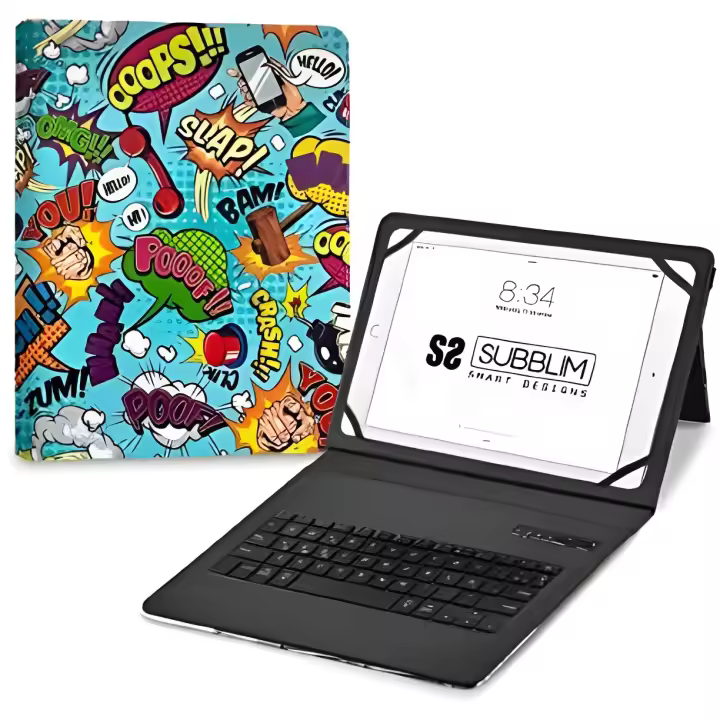 Subblim Funda Tablet 11” Teclado Bluetooth Español Ultra Slim Keytab Pro Trendy Comic - 1