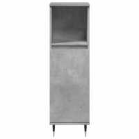 vidaXL Armario de baño madera contrachapada gris hormigón 30x30x100 cm - details 2