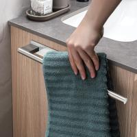 Toalleros de baño sin taladrar adhesivos cepillados de acero inoxidable 304, accesorios sin taladrar en pared para baño y cocina - details 0