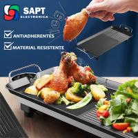 Grill Eléctrico 1500W | Superficie antiadherente para Carnes | Evacuación de Aceite | Patas Antideslizantes | Cocina Saludable y Práctica - details 2