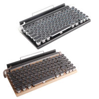 Teclado Mecánico Vintage Sin Cables De 83 Teclas Con Switches Azules Y Carcasa De Metal VBESTLIFE Para Escritorio - details 7