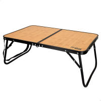 Mesa plegable camping Aktive, diseño de madera, con asa para transportar, medidas 60x40x25cm, Material aluminio - details 0