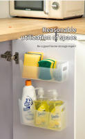 Organizador De Almacenamiento Multifuncional WORTHBUY Estante Para Cocina Colgante Sin Perforar En Plástico Blanco Y Transparente - details 3