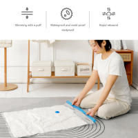 Bolsas De Almacenamiento De Vacío Plegables Y Reutilizables a Prueba De Polvo Para Ahorrar Espacio Con Bomba De Mano Organizador Para Ropa Fundas Para Cojines Y Edredones - details 9
