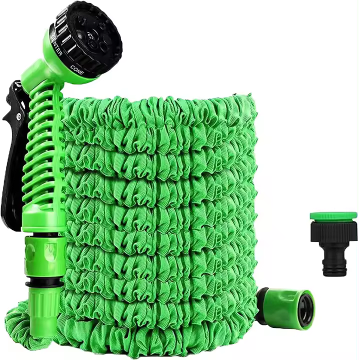 Manguera de agua de jardín, manguera extensible de jardín con pistola de 7 funciones, 60 metros - 1