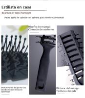 Cepillo De Pelo Para Hombres Resistente Al Calor No Dañino Para El Cabello Con Ribas Caja De 100 Piezas Tamaño 25x4 - details 1