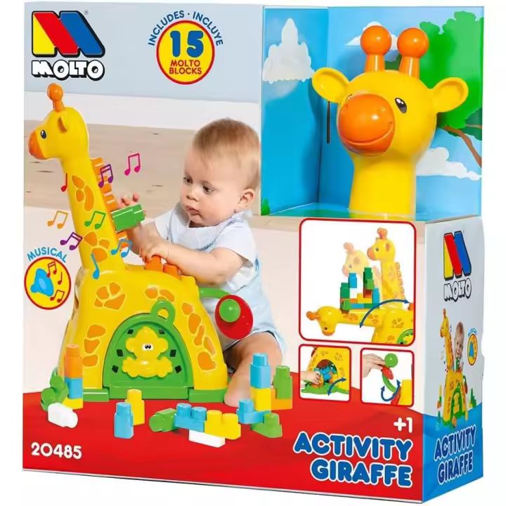 Jirafa Actividades Musical con Bloques de Construcción Moltó-20485 - 1