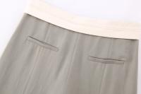 Conjunto De Dos Piezas Para Mujer TELLHONEY Moda V-Neck Cierre Frontal Zipper Pantalones De Pierna Ancha Contraste Casual Polyester Primavera/Verano - details 15