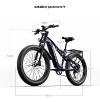 Shengmilo El nuevo MX03 bicicleta eléctrica 500W Bafang motor, 48V17.5AH840WH Batería de Litio * 2 E-Bbikes combo - details 17