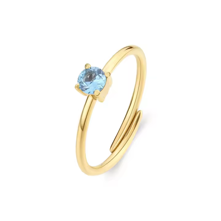 SDZ38 S'AGAPò DAZZLY Anillo Dorado with Cristal Color Claro Zafiro S'Agapò - 1