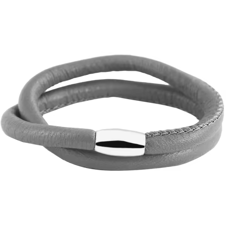 Akzent® Pulsera Redonda de Couro Genuíno Cham Cham 40cm - 1