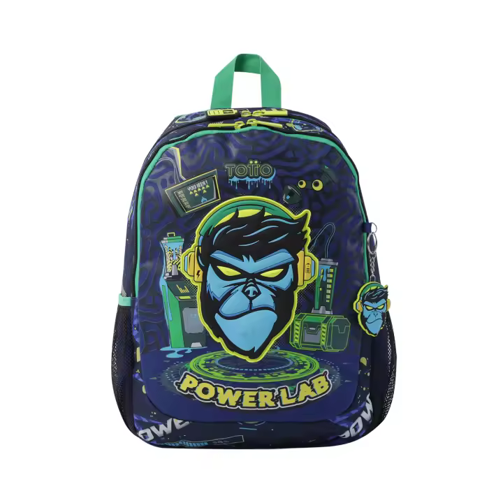 Totto Mochila infantil  Kong Lab -Dimensiones:28.5 x 40.5 x 11 cm-Material: Poliester - 1