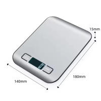 Báscula De Cocina Digital Con Pantalla LED 5kg/1g Panel De Acero Inoxidable Escalas Electrónicas Para Alimentos Y Joyas Herramientas De Hornear Para El Hogar - details 6