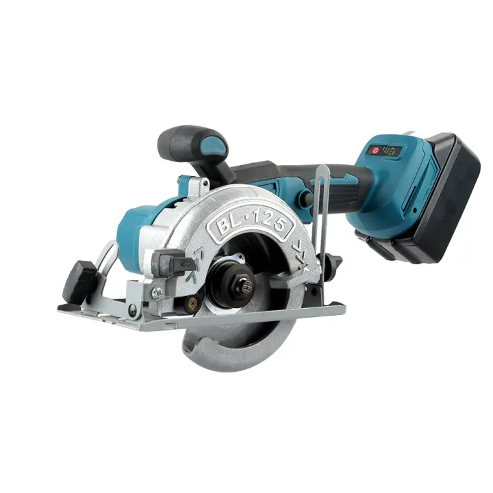 Sierra Circular sin escobillas, sierra eléctrica inalámbrica de 125mm, máquina de corte de madera ajustable, sierra de carpintería de mano para batería Makita - 1
