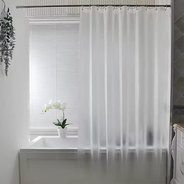 Cortina de Ducha Moderna y Translúcida de Plástico Impermeable PARA EL Baño with Panel Japonés 3D Medidas 200*220/240*200 - 1