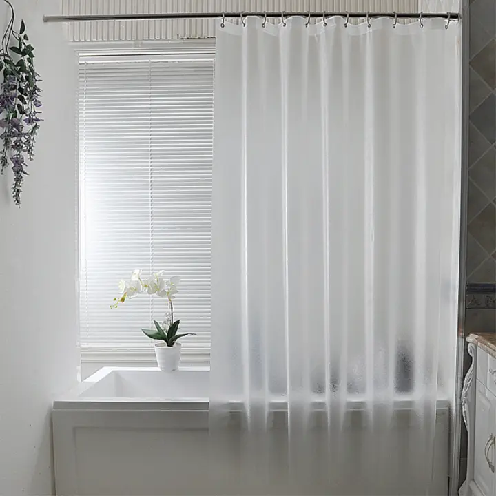 Cortina de Ducha Moderna y Translúcida de Plástico Impermeable PARA EL Baño with Panel Japonés 3D Medidas 200*220/240*200 - 1