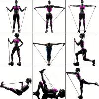 Set De 11 Piezas Bandas De Resistencia Para Ejercicio Portátil Equipo De Fitness Con Correa De Tobillo Expansor De Pecho Banda Elástica De Entrenamiento De Músculos Diferentes - details 9