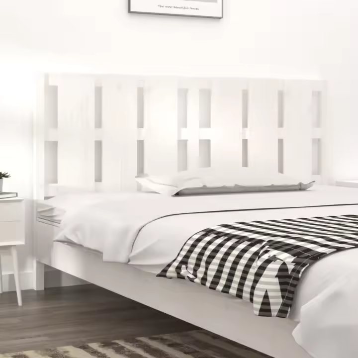 Cabecero de cama madera maciza de pino blanco 165,5x4x100 cm - 1