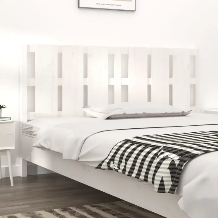 Cabecero de cama madera maciza de pino blanco 165,5x4x100 cm - 1