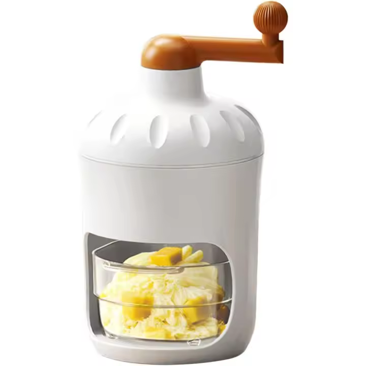 Máquina para hacer hielo afeitado | Máquina manual de hielo trituradora de cono de nieve - Manivela portátil de acero inoxidable para fiestas, eventos, aperitivos - 1