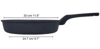 ARCOS Thera - Sartén (30 cm) - Aluminio Fundido - Recubrimiento Antiadherente - Mango de Plástico Azul / Negro - Inducción - details 1
