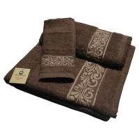 Juego de Toallas de Baño Color Chocolate con Cenefa Decorativa – Set de 3 Piezas de Lujo: Toalla de Baño, Manos y Facial | 100% Algodón Portugués 500 g/m² Suave y Absorbente | Certificado OEKO-TEX® | Ideal para Hogar o Regalo Elegante | Mercatienda.es - details 0
