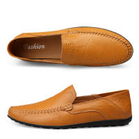 Zapatos De Cuero Genuino Para Hombre Casual Lujo Mocasines Suaves Transpirables Botines Slip on Barco Talla Grande 37-47 - details 32
