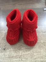 Botitas De Invierno Para Bebés Hombres Y Mujeres Hechas a Mano Primera Caminata De Niños Doble Calentamiento Antideslizante Material De Tela - details 6