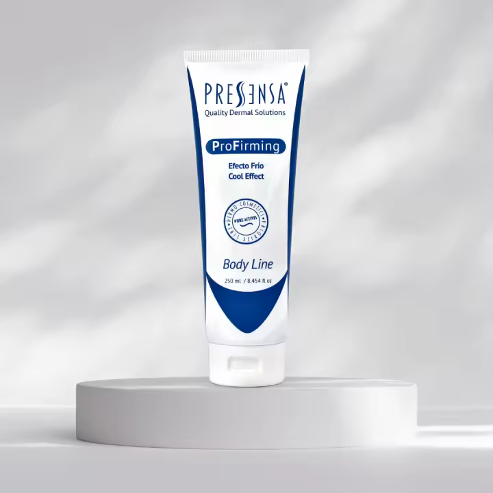 Pressensa - ProFirming Gel Reafirmante con Efecto Frío – Tonifica, Reduce Estrías y Mejora la Elasticidad – Con Algisium C®, Cola de Caballo y Manteca de Karité – 250 ml – Reafirmante Corporal Profesional para Piernas, Glúteos, Brazos y Abdomen - 1