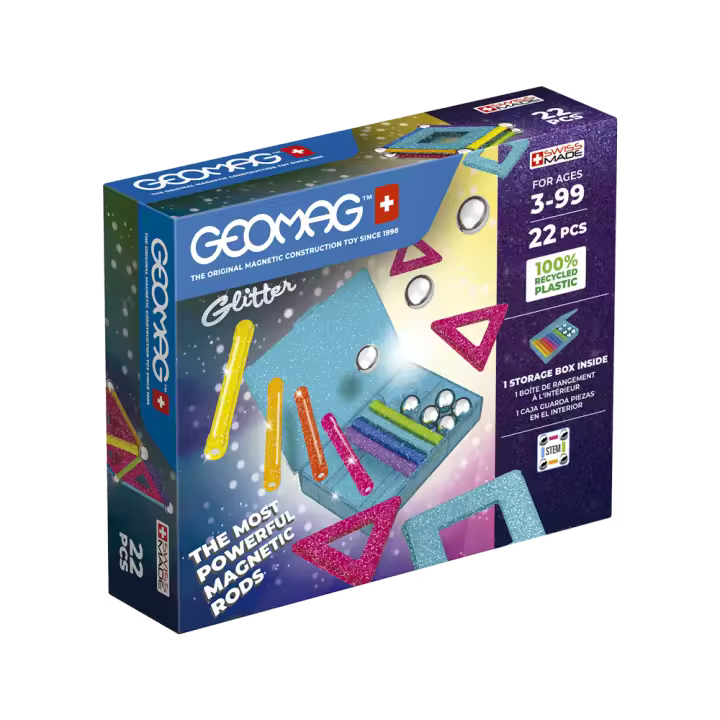 GEOMAG GLITTER RECYCLED 22 PCS - 1