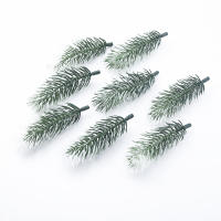 10/20PCS Material De Coronas Navideñas Plantas Artificiales Decorativas Para Bodas Y Hogar Flores De Plástico Pina De Pino Hoja De Nieve - details 4