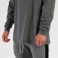 Camiseta Deportiva De Correr Para Hombres Suelta Y Oversize Algodón Transpirable Manga Larga Estilo Hip-Hop Para Gimnasio Y Fitness Con Estampado De París - details 8