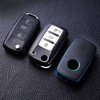 Funda De Cuero Para Llave De Coche Protección Total Para VW Volkswagen Polo Tiguan Passat Golf Jetta Lavida Skoda Octavia - details 1